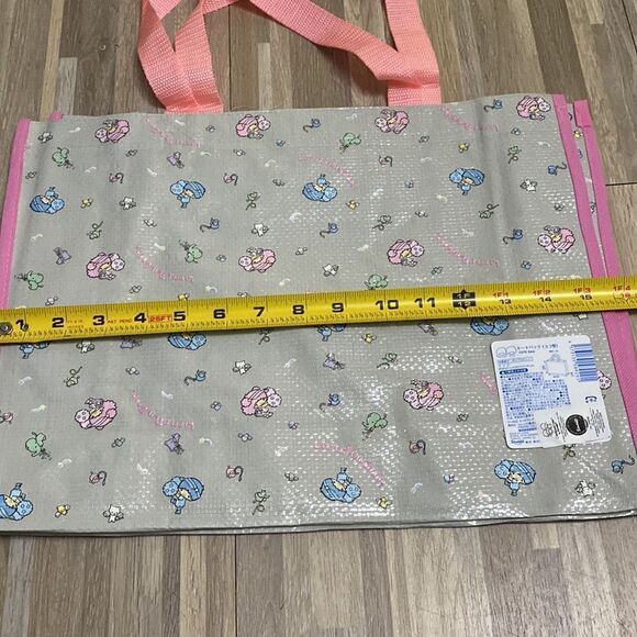 Sanrio Hello Kitty little twin stars reusable tote bag pink and blue gray tote - Picture 5 of 9